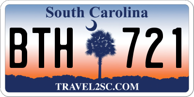 SC license plate BTH721