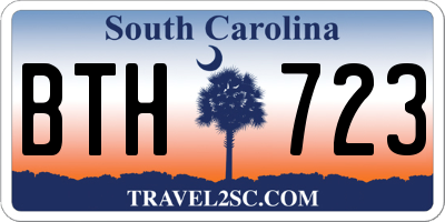 SC license plate BTH723