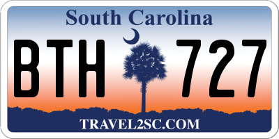 SC license plate BTH727