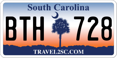 SC license plate BTH728