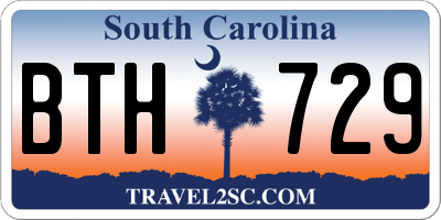 SC license plate BTH729