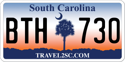 SC license plate BTH730