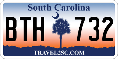 SC license plate BTH732
