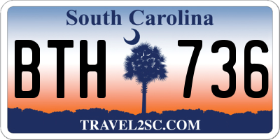 SC license plate BTH736