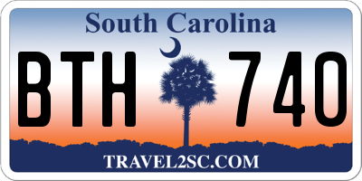 SC license plate BTH740