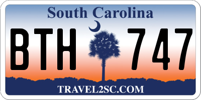 SC license plate BTH747