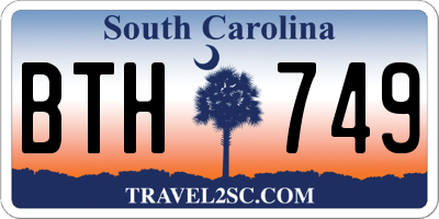 SC license plate BTH749