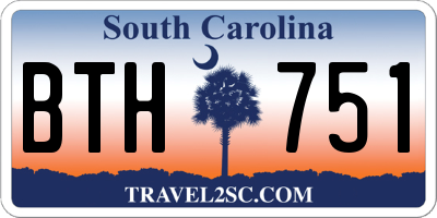 SC license plate BTH751