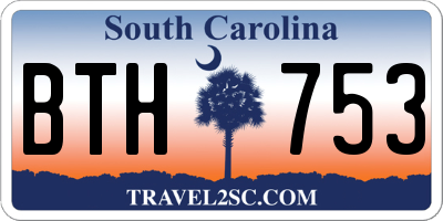 SC license plate BTH753