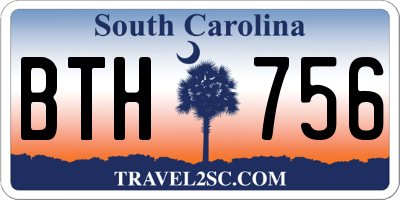 SC license plate BTH756