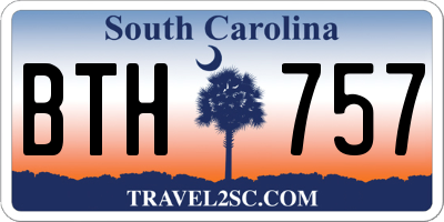 SC license plate BTH757
