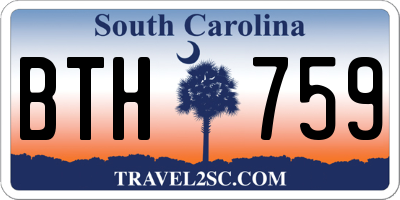 SC license plate BTH759