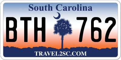 SC license plate BTH762