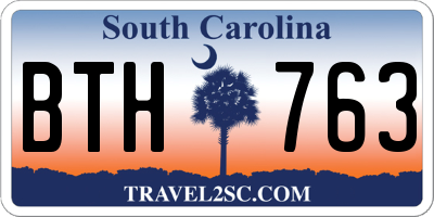 SC license plate BTH763