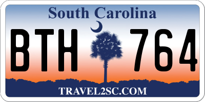 SC license plate BTH764