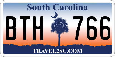 SC license plate BTH766
