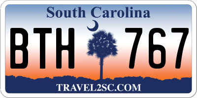 SC license plate BTH767