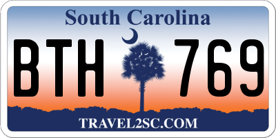 SC license plate BTH769