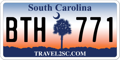 SC license plate BTH771