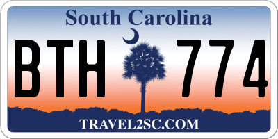 SC license plate BTH774