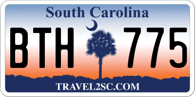 SC license plate BTH775
