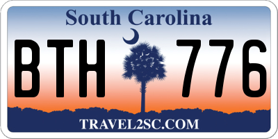 SC license plate BTH776
