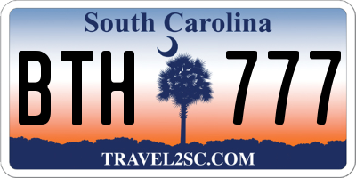 SC license plate BTH777