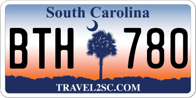 SC license plate BTH780