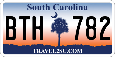 SC license plate BTH782