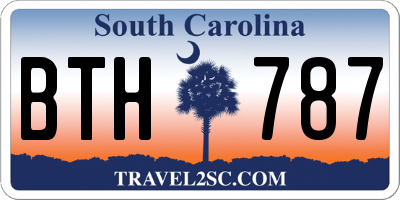 SC license plate BTH787
