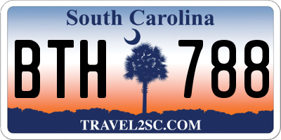 SC license plate BTH788