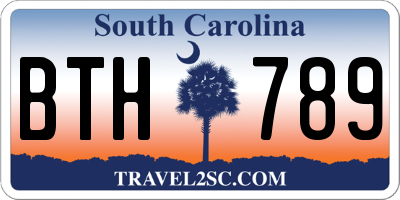 SC license plate BTH789