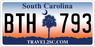 SC license plate BTH793