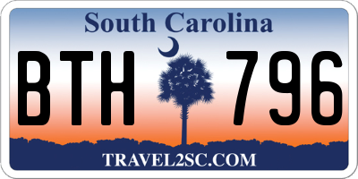 SC license plate BTH796