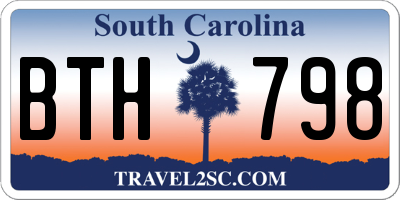 SC license plate BTH798