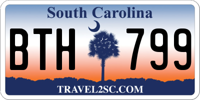 SC license plate BTH799