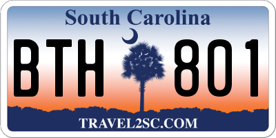 SC license plate BTH801