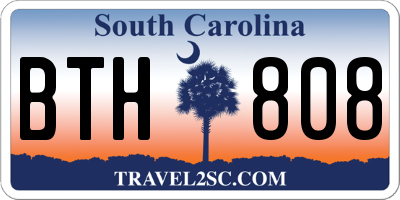 SC license plate BTH808