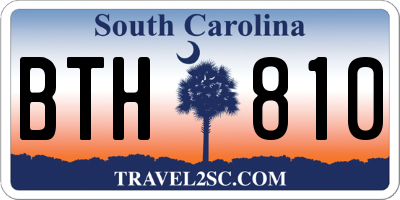 SC license plate BTH810