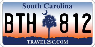 SC license plate BTH812