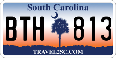SC license plate BTH813