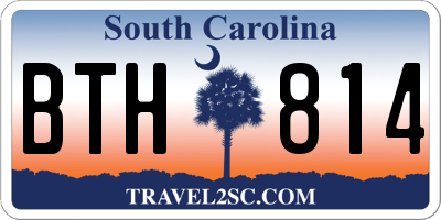 SC license plate BTH814
