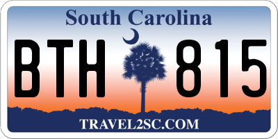 SC license plate BTH815