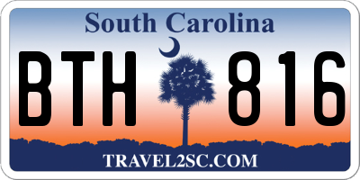 SC license plate BTH816