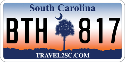 SC license plate BTH817