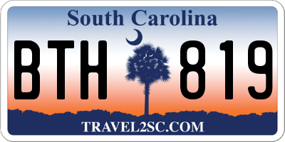 SC license plate BTH819