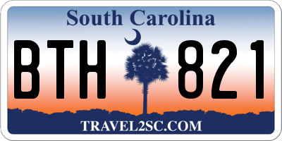 SC license plate BTH821