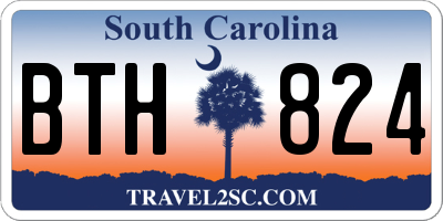 SC license plate BTH824