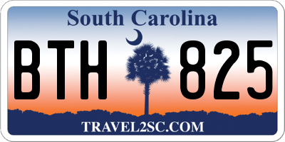 SC license plate BTH825