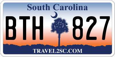 SC license plate BTH827